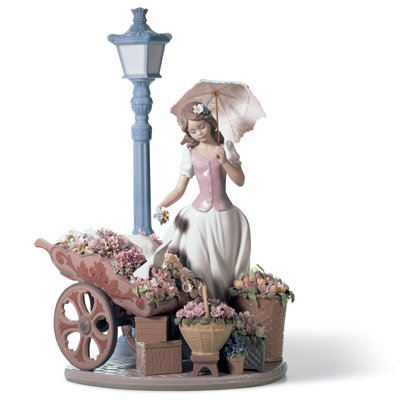 Lladro A Romp in the Garden Girl Figurine | Wayfair